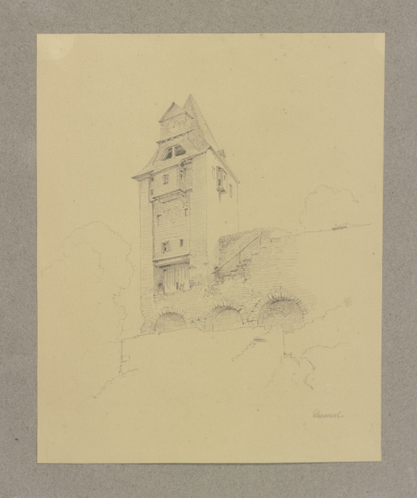 Turm in Oberwesel von Carl Theodor Reiffenstein