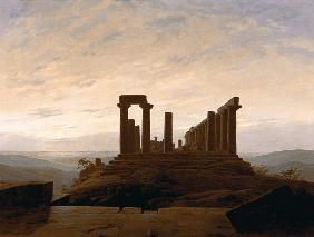 Der Junotempel in Agrigent. um 1830