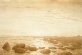 Mondaufgang am Meer um 1835