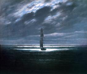 Seestück bei Mondschein um 1827