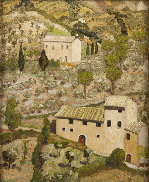 An Italian Landscape von Cedric Morris