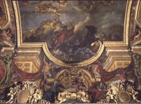 The King Taking Maestricht in Thirteen Days in 1673, Ceiling Painting from the Galerie des Glaces von Charles Le Brun