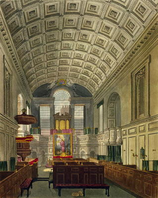 The German Chapel, St. James's Palace, from 'The History of the Royal Residences', engraved by Danie von Charles Wild