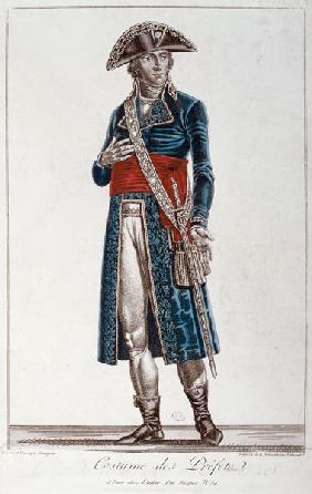 Costume of a Prefect during the period of the Consulate (1799-1804) of the First Republic, c.1800 (c 15th