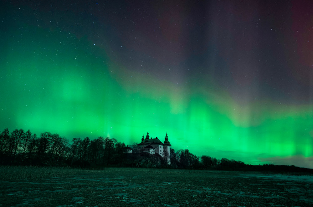 Schloss Ekenäs,Schweden unter dem Nordlicht. von Christian Lindsten
