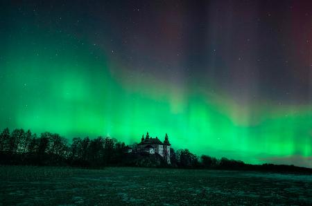 Schloss Ekenäs,Schweden unter dem Nordlicht.