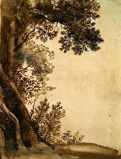 Landscape (ink and watercolour on paper) von Claude Lorrain