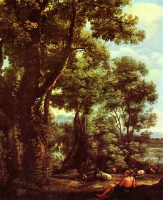 Landschaft mit Ziegenhirt von Claude Lorrain