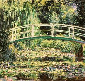 Brücke in Monets Garten mit weißen Seerosen 1899