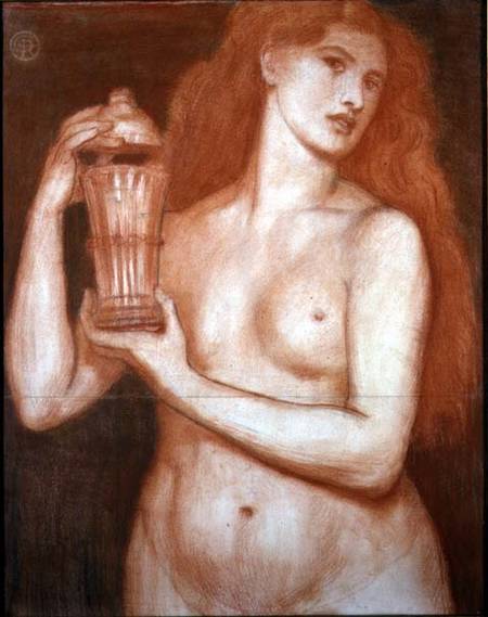 Study of a female nude von Dante Gabriel Rossetti