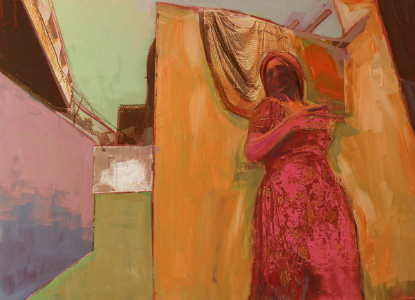 Woman in Pink Dress von David McConochie