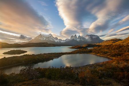 Goldene Lichter in Terra del Paine