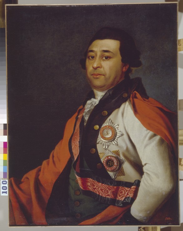 Porträt von Iwan Abramowitsch Gannibal (1735-1801) von Dimitrij Grigorjewitsch Lewizkij