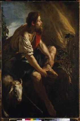 Moses vor dem brennenden Dornbusch