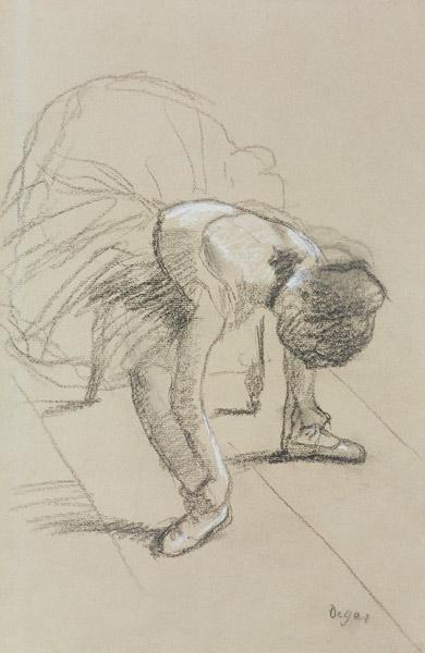 Seated Dancer Adjusting her Shoes c.1890  pa