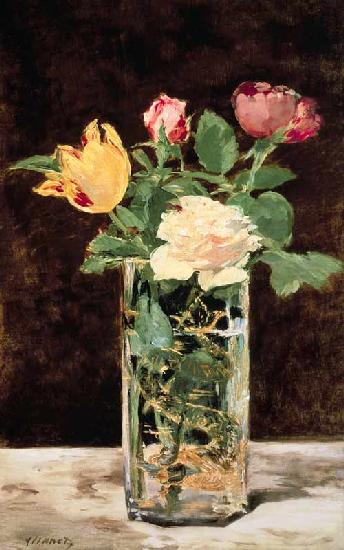 Roses and Tulips in a Vase 1883