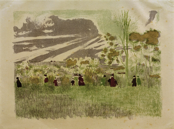 A travers champs (Querfeldein), von Edouard Vuillard
