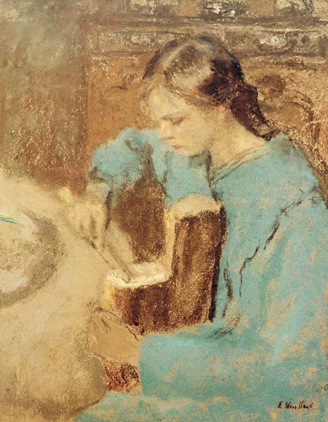 Annette a la miche de pain (Annette von Edouard Vuillard