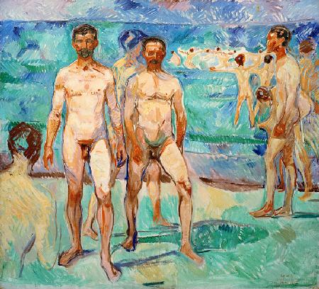 Männer am Strand 1907