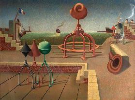 Satellitium, 1942 (Tempera auf Holz) 1942