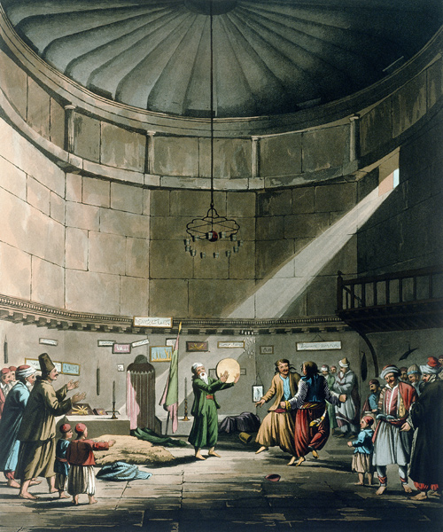 Athen, Derwische im Turm der Winde von Edward Dodwell