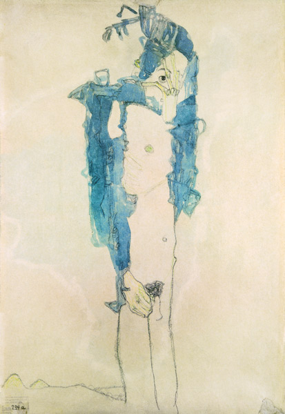 Schlafender Knabe von Egon Schiele