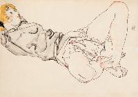 Reclining Woman With Blond Hair