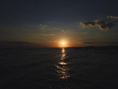 herrlicher Meerblick bei Sonnenuntergang