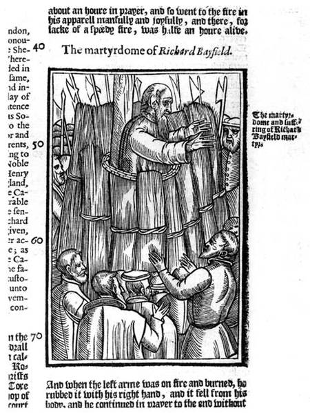 The Martyrdom of Richard Bayfield (d.1531) from 'Acts and Monuments' by John Foxe (1516-87) von English School