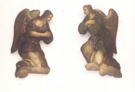 A Pair of Angels (panel) von English School