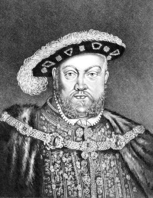 King Henry VIII (c1491-1547) illustration from 'Portraits of Characters Illustrious in British Histo von English School, (19th century)