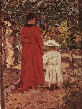 Woman and Child in the Garden 1900