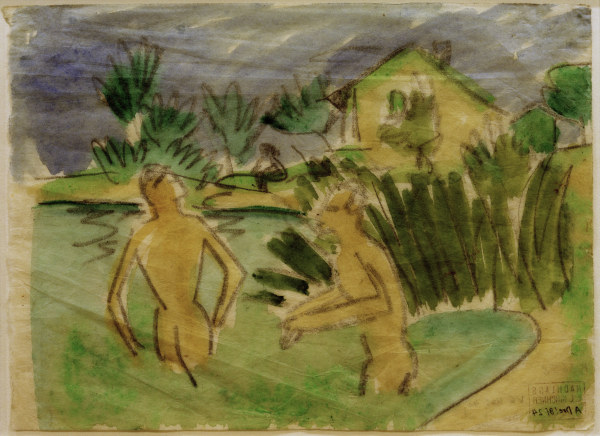 Badende bei Moritzburg von Ernst Ludwig Kirchner