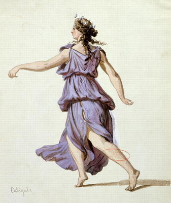 Night hour, costume design for the first production of 'Caligula' by Alexandre Dumas (1802-70) at th von Eugene Giraud