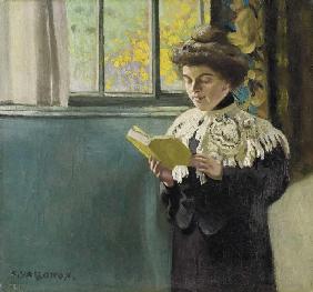 Lesende am Fenster Um 1904