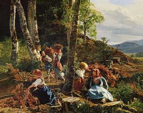 Reisigsammler im Wiener Wald. 1855