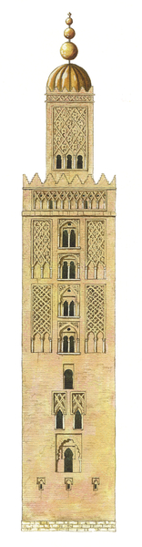 Islamic Minaret. Sevilla Cathedral, Spain. Reconstruction von Fernando Aznar Cenamor