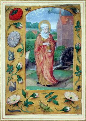 Mary Magdalene, from a Book of Hours, c.1500 (vellum) 16th