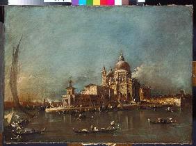 Blick auf Santa Maria della Salute und die Dogana um 1780