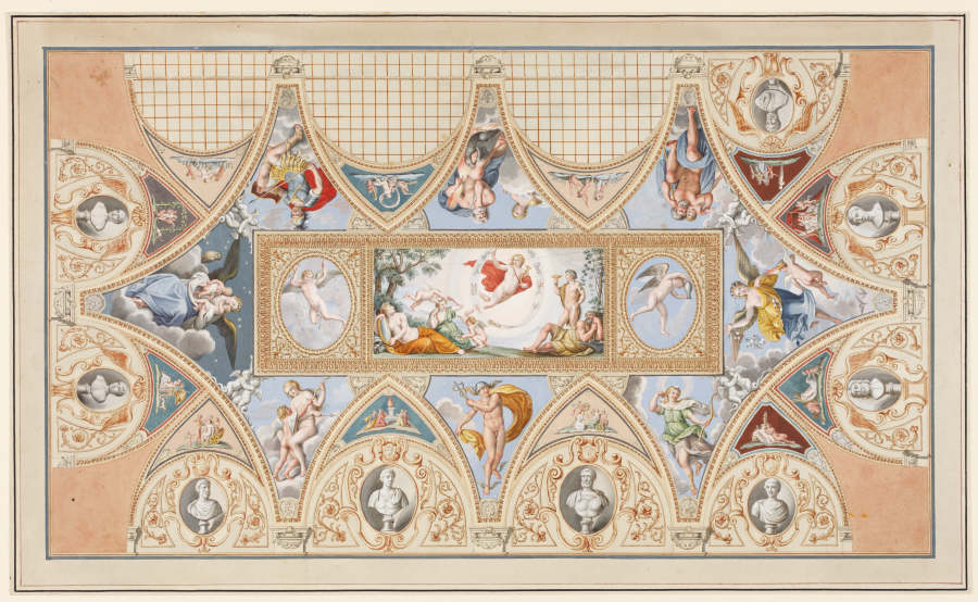 Das Deckengemälde von Francesco Albani im Palazzo Verospi in Rom von Francesco Pannini
