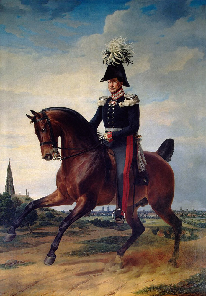 Reiterporträt des Friedrich Wilhelm III. (1797-1840), König von Preußen von Franz Krüger