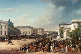 Parade auf Opernplatz Berlin 1824