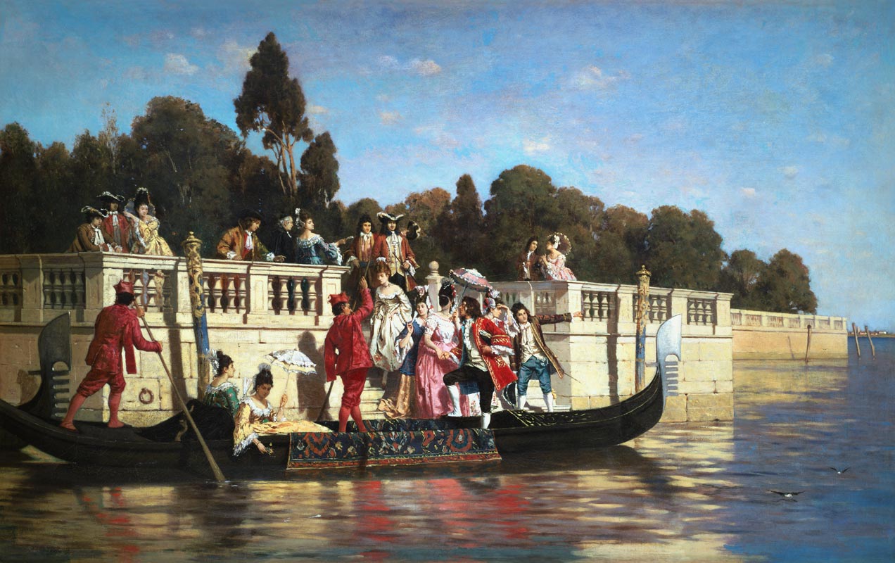 Eine elegante Bootsparty. von Franz Leo Ruben