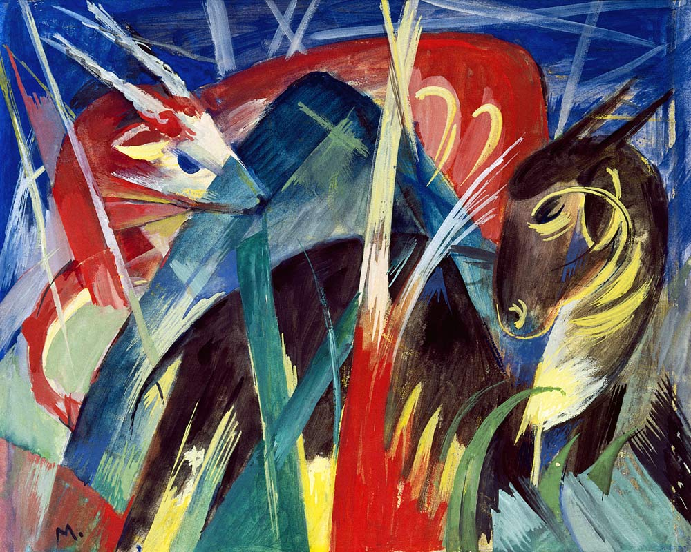 Fabeltiere I (Tierkomposition I) von Franz Marc