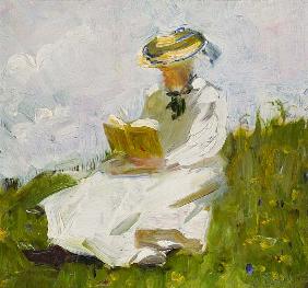 Lesende Frau im Grünen 1906
