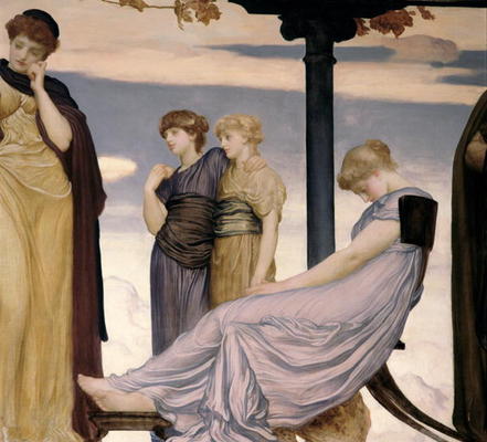 'Music', c.1883-85 (oil on canvas) (detail of 250639) von Frederic Leighton