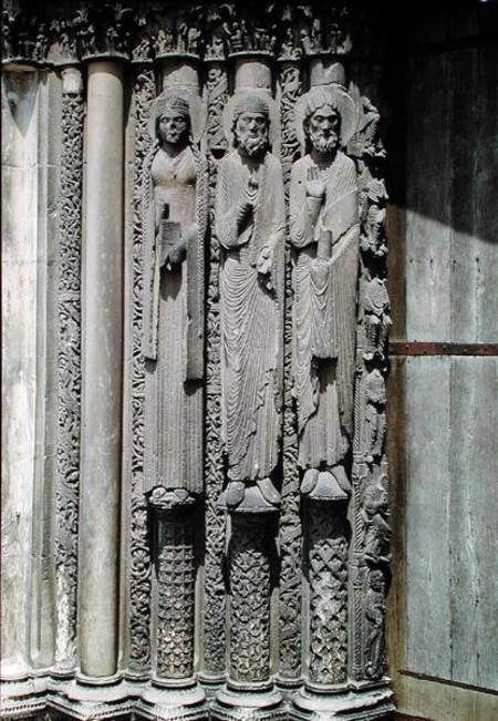 Old testament figures, from the royal portal of the west facade von French School