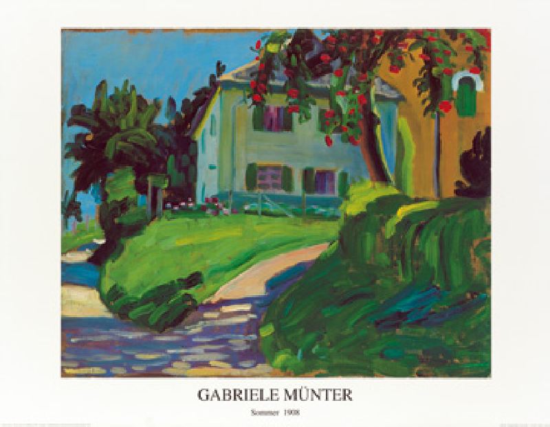 Bild:  Gabriele Münter - Sommer 1908 (Haus mit Apfelbaum)