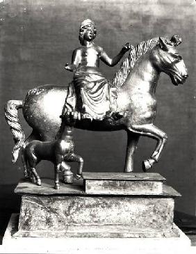 Statuette of Epona, Gaulish Goddess, protector of horses, riders and travellers, from La Sarrazine, c.50 BC-40