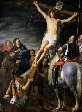 Raising the Cross, 1631-37 (oil on canvas) 19th